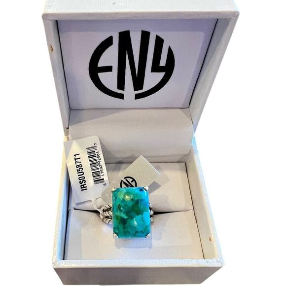 EFFY ENY Sterling Silver & Turquoise Ring - 7 - NWT - Picture 2 of 13